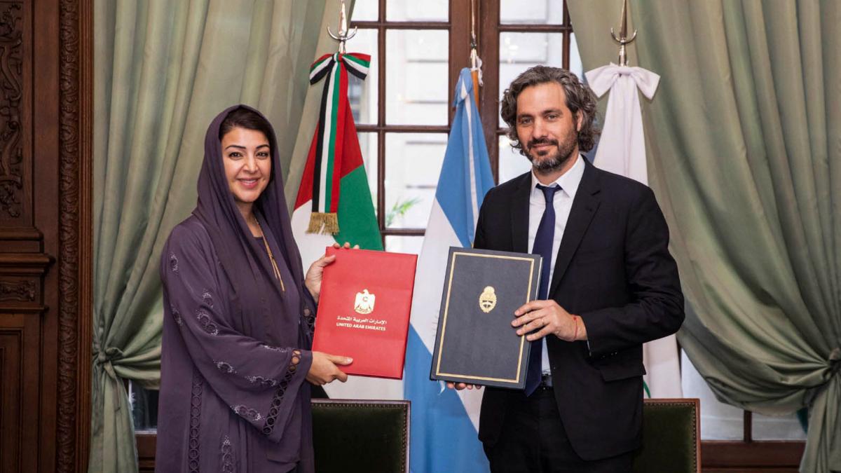 El canciller recibi a la ministra de Emiratos rabes Unidos
